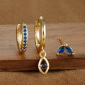 Blue Zircon Earrings  Earring Fashion Jewelry