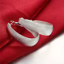 Silver Hoop Earrings For Women Europe Jewelry