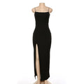Summer Hot selling Women's Wear Slim Fit Off Back Sexy Split Dress with One Line Collar