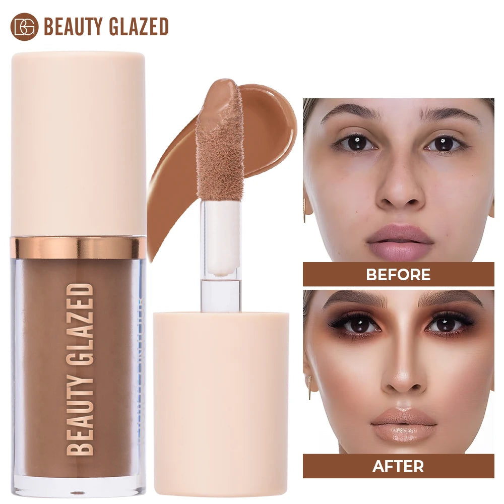 Glazed 2 Color Liquid Contouring To Enhance The Facial Contour,Waterproof