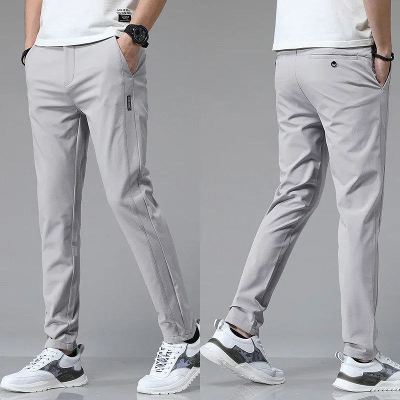 Men's Stretch Slim Straight Casual Pants High Quality Fashion Breathable Golf Sports Trousers