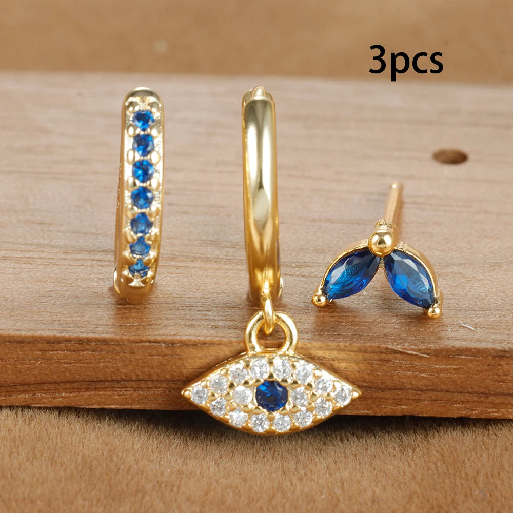 Blue Zircon Earrings  Earring Fashion Jewelry