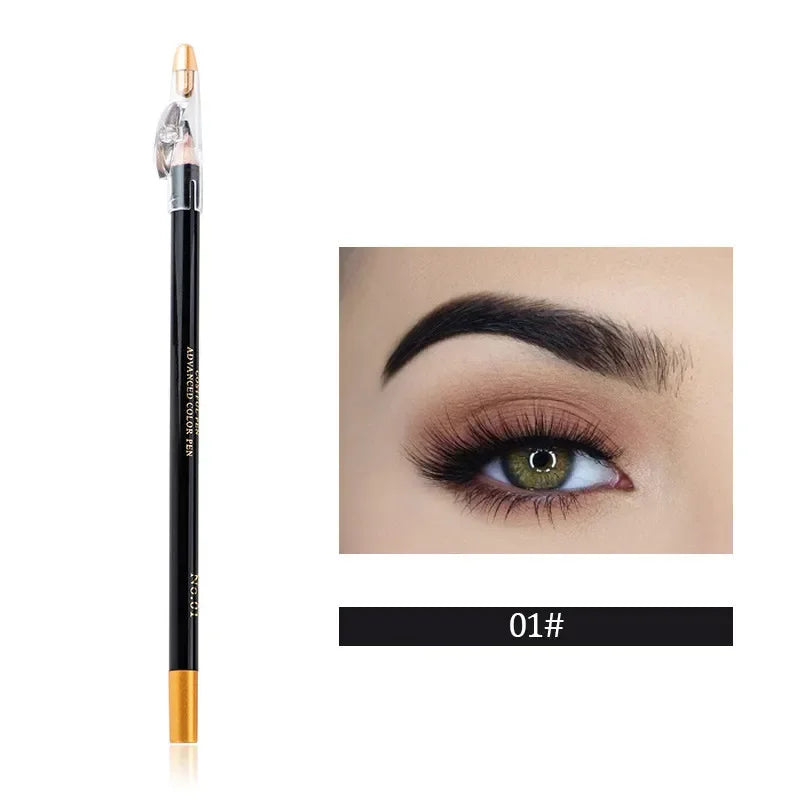 Eyebrow Pencil Waterproof Eye Brow Pen Brown/Black