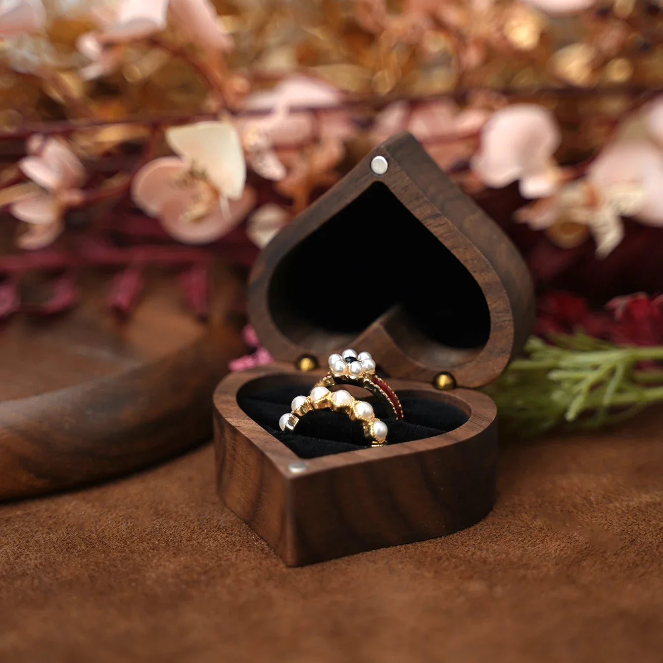 Ring Jewelry Box Magnetic Jewelry Organizer with Drawer