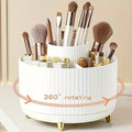 360° Rotating Makeup Organizer - 1pc Plastic Cosmetic Storage with 5 Compartments
