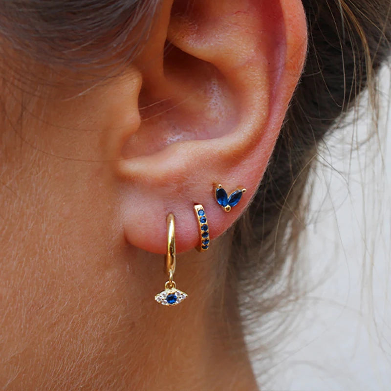 Blue Zircon Earrings  Earring Fashion Jewelry