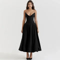 Suninheart Black Elegant Wedding Events Dress Sexy Strapless Corset Dress