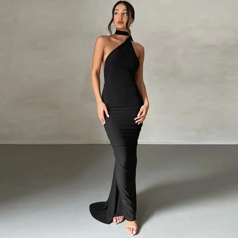 Dulzura Women Party Club Evening Streetwear Bodycon Bodycon White Long Dress