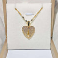 Micro-inlaid Zircon Angel Wing Heart Pendant Necklace